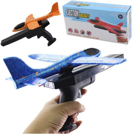 2x Ejection Foam Plane Toy Outdoor Sport with Light Safe for Children Birthday Gift.