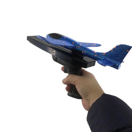2x Ejection Foam Plane Toy Outdoor Sport with Light Safe for Children Birthday Gift.