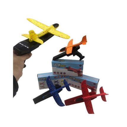 2x Ejection Foam Plane Toy Outdoor Sport with Light Safe for Children Birthday Gift.