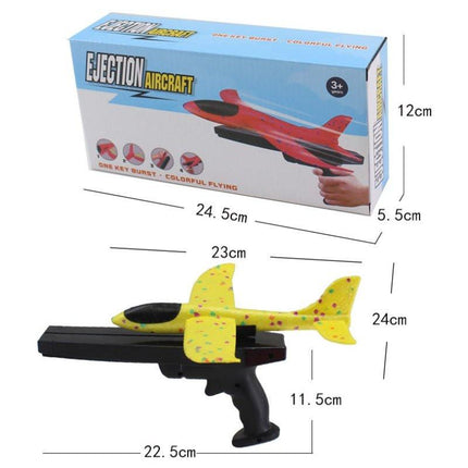 2x Ejection Foam Plane Toy Outdoor Sport with Light Safe for Children Birthday Gift.