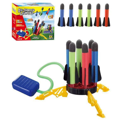 Air Power Foam Rocket Shoot Up Stomp Launcher Kids Outdoor Activities Toys.