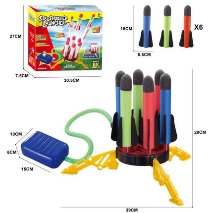 Air Power Foam Rocket Shoot Up Stomp Launcher Kids Outdoor Activities Toys.