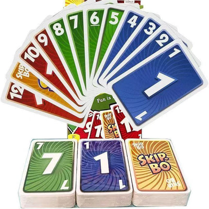 Skip Bo Card Game With 162 Cards Classic Family Game For 2 To 6 Players.