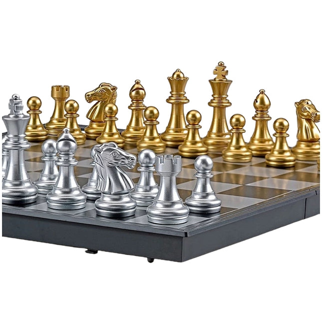 Chess game set with magnet box - Gold and Silver.