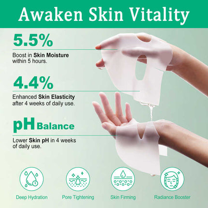 collagen Real Deep Facial Sheet Mask for Women Deep Moisturizing Overnight Sleeping.