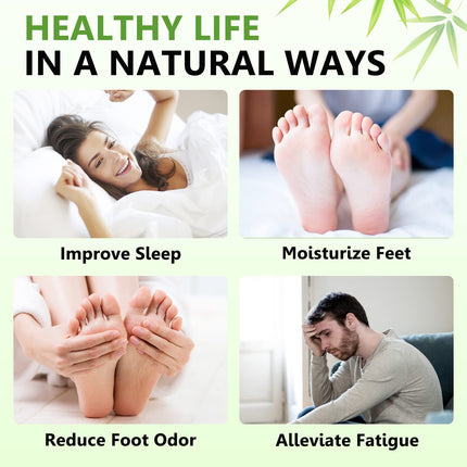 20PCS Natural Bamboo Vinegar & Ginger Powder Foot Pads | Detox, Improve Sleep & Boost Metabolism.