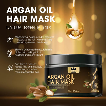 Xiodi Argan Oil Hair Mask, 100% Pure Anti-Hairfall Dandruff Treatment.