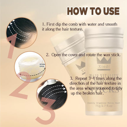 2X Hair Edge Control Hair Wax Stick | 75g Each | Natural Styling for Relaxed & Natural Hair.