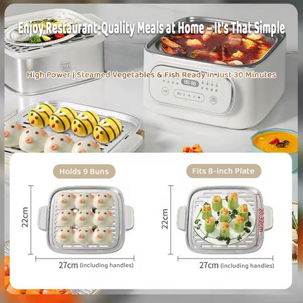 Hoper Layer Multifunctional Three-layer Stainless Steel Steamer AU Modeal.