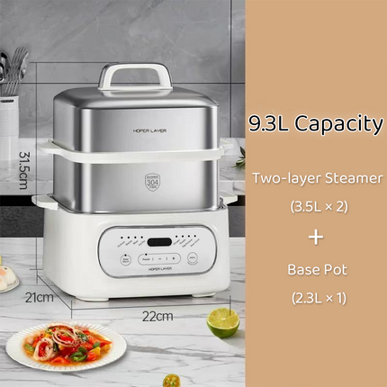 Hoper Layer Multifunctional Three-layer Stainless Steel Steamer AU Modeal.