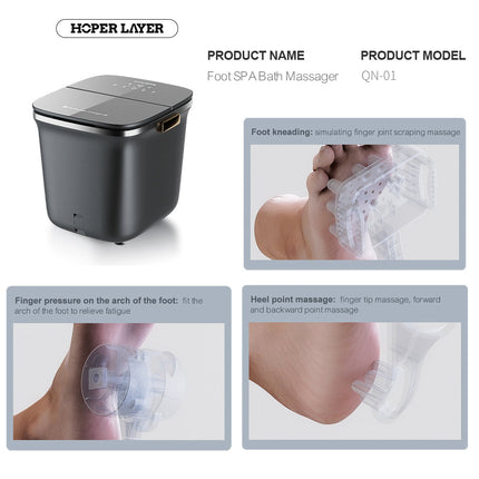 Hoper Layer Foot SPA Airbag Squeezing Foot Bath Massager Dry and Wet Dual-use QN-01.