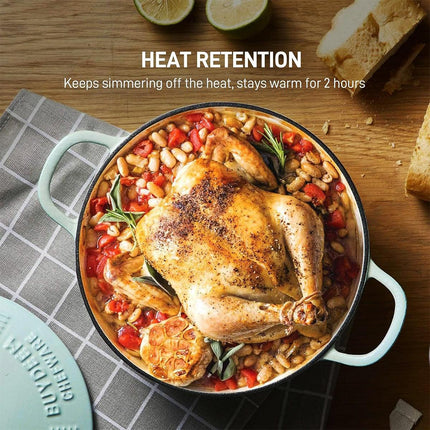 BUYDEEM CP521 Enameled Cast-Iron Dutch Oven.