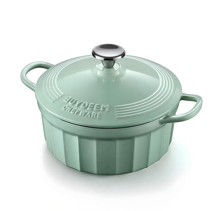 BUYDEEM Enameled Cast-Iron Dutch Oven.