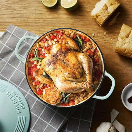 BUYDEEM Enameled Cast-Iron Dutch Oven.