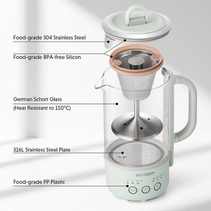 BUYDEEM Mini Multi-function Tea/Coffee Maker K32 600ml.