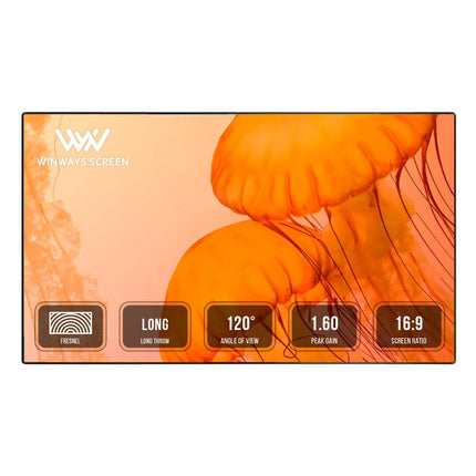 Winways Medium Throw ALR 80'' Rollable Fresnel Screen.