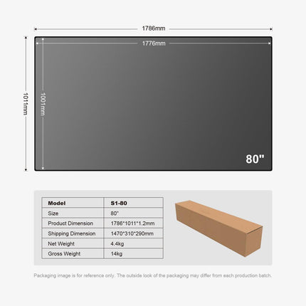 Winways Medium Throw ALR 80'' Rollable Fresnel Screen.