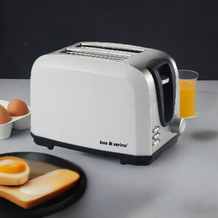 BOS & SARINO 2 Slice White Toaster.
