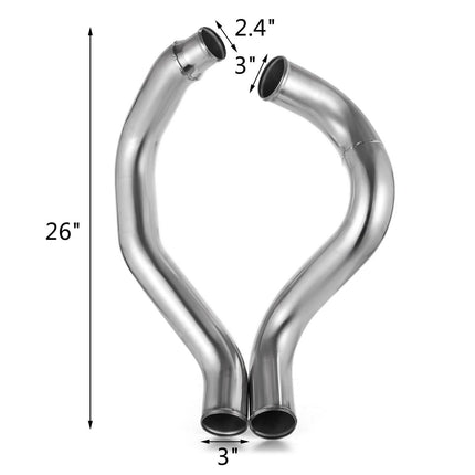 Turbo Intercooler Pipe & Boot Kit Silver for 03-07 Ford 6.0L Powerstroke Diesel.