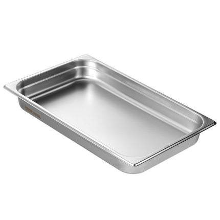 6 Pack Hotel Pans, Full Size Anti-Jam Steam Pan, 0.8mm Thick Stainless Steel Restaurant Steam Table Pan, 2.5-Inch Deep Commercial Table Pan, Catering Storage Food Pan, for Industrial & Scientifi.