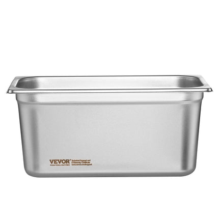 8 Pack Hotel Pans, 1/3 Size Anti-Jam Steam Pan with Lid, 0.8mm Thick Stainless Steel Steam Table Pan, 6-Inch Deep Commercial Table Pan, Catering Storage Food Pan, for Industrial & Scientific.