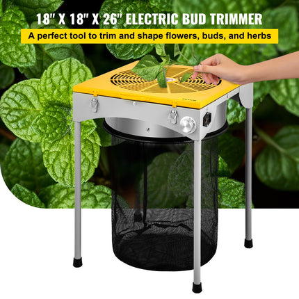 Automatic Bud Trimmer, 18" Electric Trimmer, Stainless Steel Leaf Bud Automatic Hydroponic with High-Speed Blade Trim, Three Speed Strong Durable Bud Trimmer Leaves Fall into Included Bag.