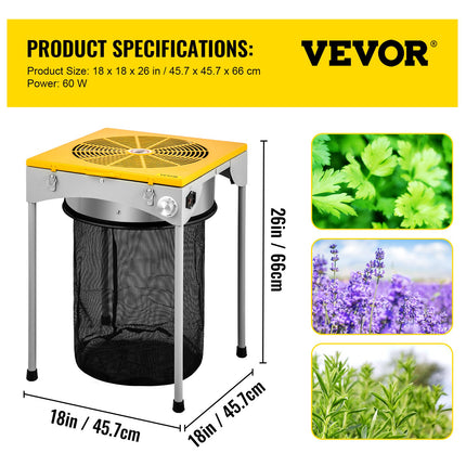 Automatic Bud Trimmer, 18" Electric Trimmer, Stainless Steel Leaf Bud Automatic Hydroponic with High-Speed Blade Trim, Three Speed Strong Durable Bud Trimmer Leaves Fall into Included Bag.