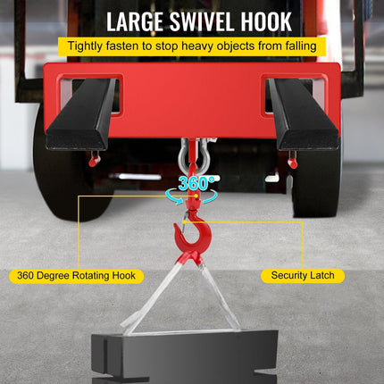 Forklift Lifting Hook 6000 LBS Capacity Forklift Lifting Hoist Swivel Hook Mobile Crane Forklift Attachments.