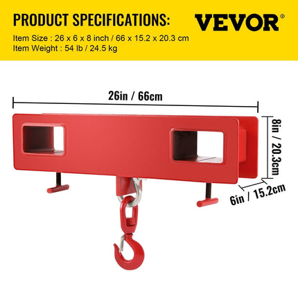 Forklift Lifting Hook 6000 LBS Capacity Forklift Lifting Hoist Swivel Hook Mobile Crane Forklift Attachments.