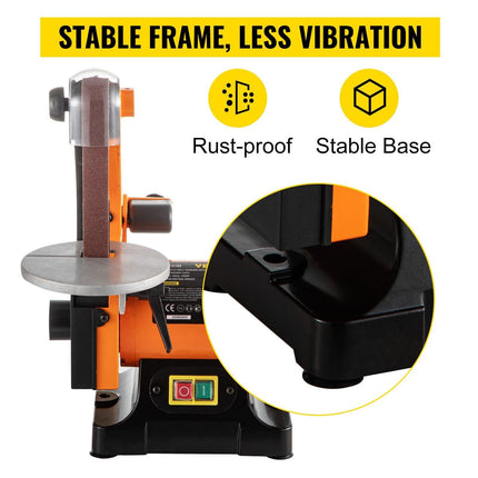 VEVOR Belt Sander 300W Grinder Sander 1 x 30 Inch Electric Belt & Disc Sander 2950 RPM Variable Speed (300W).