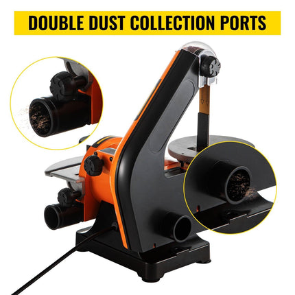 VEVOR Belt Sander 300W Grinder Sander 1 x 30 Inch Electric Belt & Disc Sander 2950 RPM Variable Speed (300W).