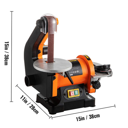 VEVOR Belt Sander 300W Grinder Sander 1 x 30 Inch Electric Belt & Disc Sander 2950 RPM Variable Speed (300W).