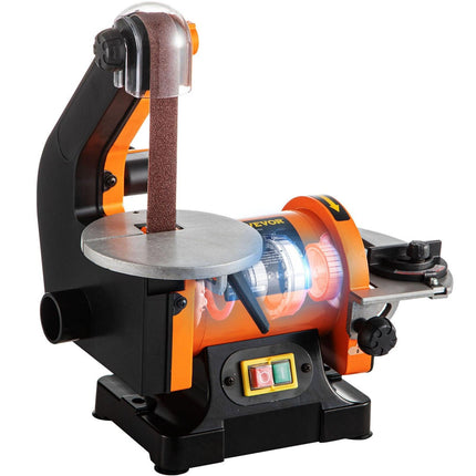 VEVOR Belt Sander 300W Grinder Sander 1 x 30 Inch Electric Belt & Disc Sander 2950 RPM Variable Speed (300W).