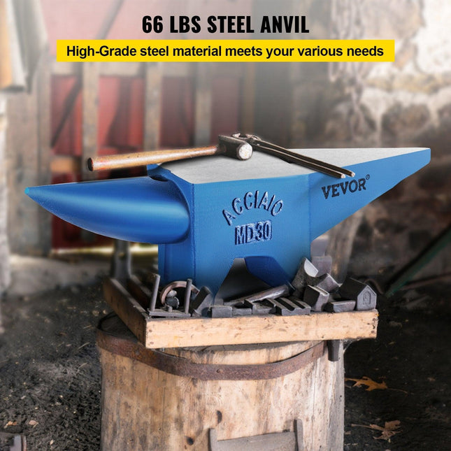Pro Horn Anvil , 30KG/66.1LBS Weight Steel Anvil Blacksmith Blacksmith Anvil, Portable Rugged Cast Iron Anvil Blacksmith Anvil Stable Workbench Blacksmith Forge Anvil Tool.