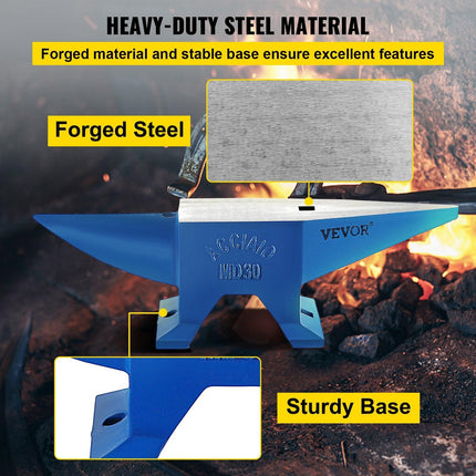 Pro Horn Anvil , 30KG/66.1LBS Weight Steel Anvil Blacksmith Blacksmith Anvil, Portable Rugged Cast Iron Anvil Blacksmith Anvil Stable Workbench Blacksmith Forge Anvil Tool.