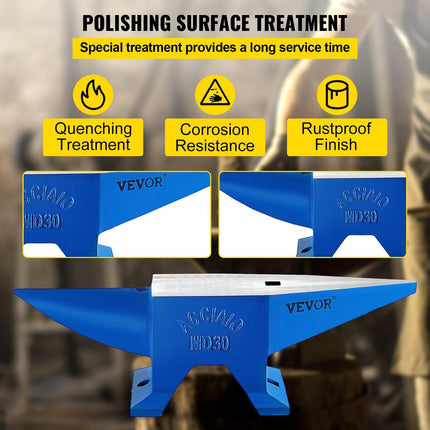 Pro Horn Anvil , 30KG/66.1LBS Weight Steel Anvil Blacksmith Blacksmith Anvil, Portable Rugged Cast Iron Anvil Blacksmith Anvil Stable Workbench Blacksmith Forge Anvil Tool.