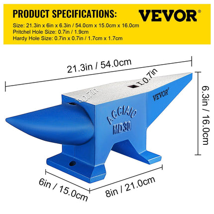 Pro Horn Anvil , 30KG/66.1LBS Weight Steel Anvil Blacksmith Blacksmith Anvil, Portable Rugged Cast Iron Anvil Blacksmith Anvil Stable Workbench Blacksmith Forge Anvil Tool.