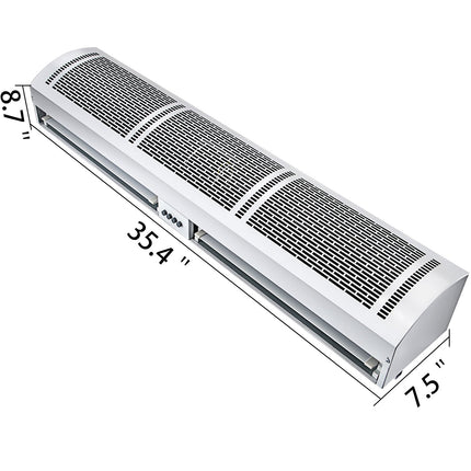900mm Overhead Door Electric Air Curtain w/Limit Switch 3 Speeds Commercial.
