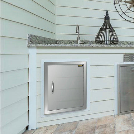 46X51CM Outdoor Kitchen BBQ Door Commercial Stainless Steel Single Access Door.