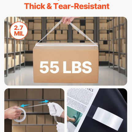 Packing Tape 18 Rolls 65 Yards Heavy Duty Clear Packing Tapes 2.7 Mil.