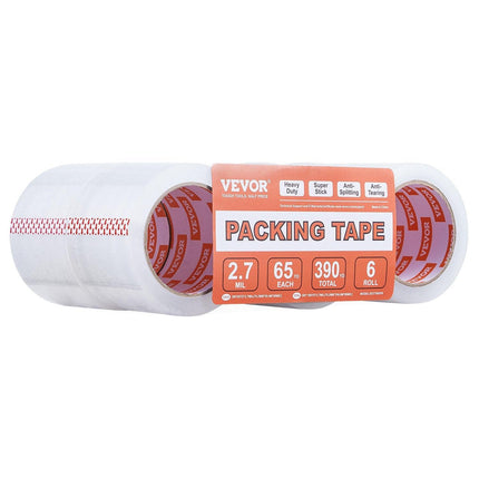 Clear Packing Tape 6 Rolls 65 Yards Heavy Duty Clear Packing Tapes 2.7 Mil.
