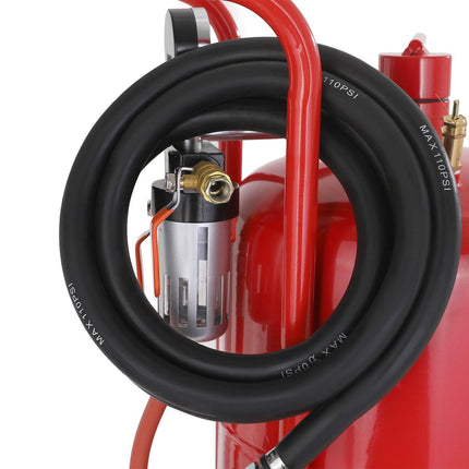 10Gal/40L Sandblaster Equipped w/Nozzle Shut-Off Valve Pressure Gauge Ceramic Nozzle Rubber Wheels Grit Power Sand Blasters Portable Sandblasting Equipment.