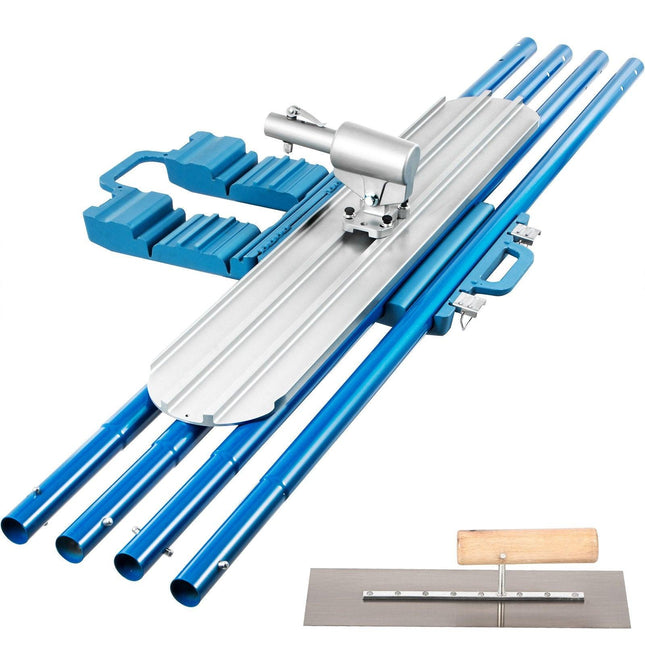 Bull Float Magnesium Concrete Float 48 x 8" Round End Concrete Float Tool Cement Tool Bull Concrete Kit Bull Float with 4 Float Handle Bull Float Bracket Concrete Tools Finishing Bull Float.