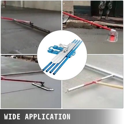 Bull Float Magnesium Concrete Float 48 x 8" Round End Concrete Float Tool Cement Tool Bull Concrete Kit Bull Float with 4 Float Handle Bull Float Bracket Concrete Tools Finishing Bull Float.