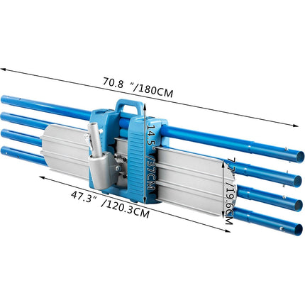 Bull Float Magnesium Concrete Float 48 x 8" Round End Concrete Float Tool Cement Tool Bull Concrete Kit Bull Float with 4 Float Handle Bull Float Bracket Concrete Tools Finishing Bull Float.