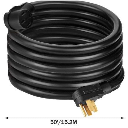 50Ft 50 Amp RV Power Cord Durable Heavy Duty RV Extension Cord Copper Wire RV Cord Power Supply Cable for Trailer Motorhome Camper.