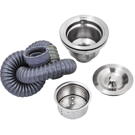 Handmade Sink Non-magnetic Stainless Steel Kitchen Sink Hand Made 1 Compartment 44.4 x 41.9 x 25.4 cm Capacity Huge Tub Sink for Farmhouse Cafe Shop Hospital.