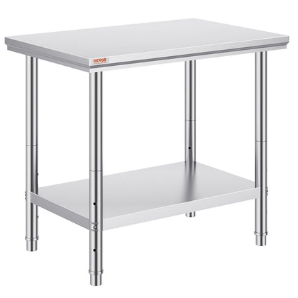 910x610mm Stainless Steel Kitchen Bench Commercial Work Food Prep Table.