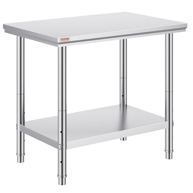 910x610mm Stainless Steel Kitchen Bench Commercial Work Food Prep Table.