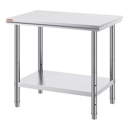 910x610mm Stainless Steel Kitchen Bench Commercial Work Food Prep Table.